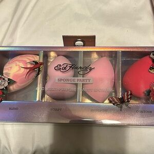 Ed Hardy Blending Cosmetic Makeup Foundation Sponges Limited Edition Pink new